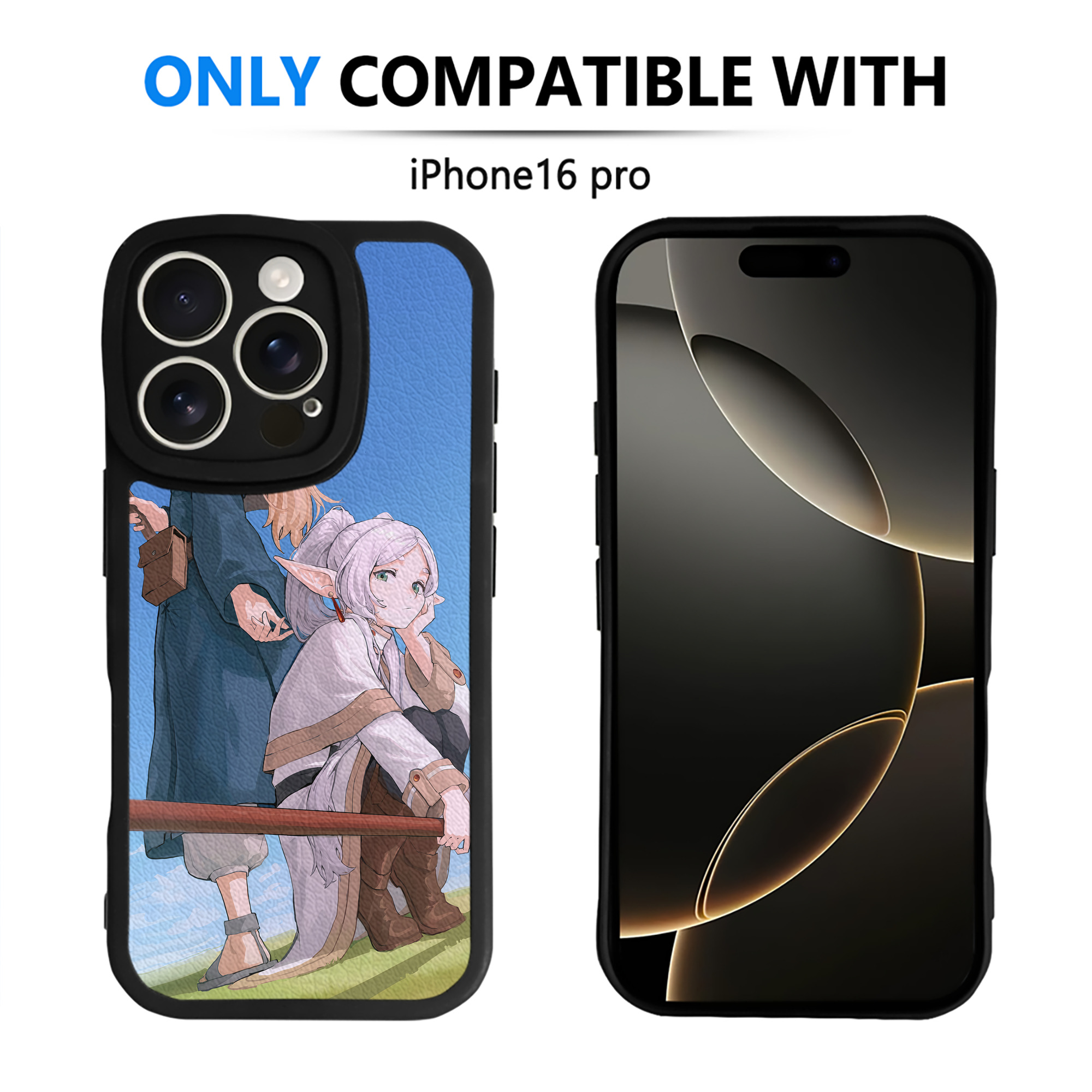 （画像用） 葬送のフリーレン Frieren 【iPhone 16シリーズ対応】シリコンスマホケース（レザー調） 材質：シリコン